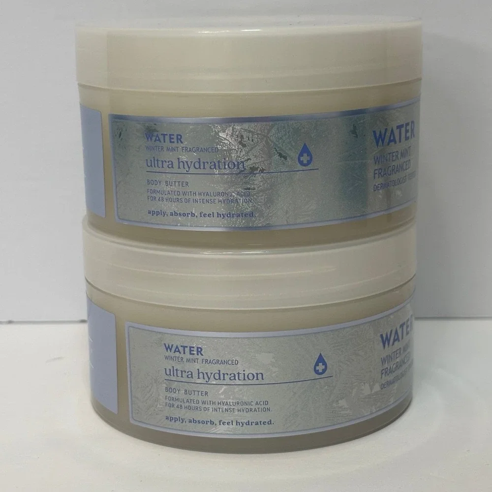 Bath & Body Works Water Winter Mint Body Butter Lot of 2 NEW 6.5 oz - Picture 6 of 12